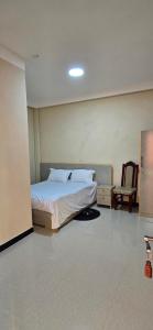 una camera da letto con un letto e una sedia di Temesegen Hotel ad Axum