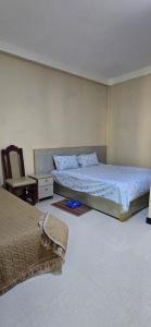 una camera da letto con un letto grande e una sedia di Temesegen Hotel ad Axum