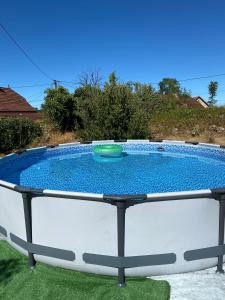 ein großes Becken mit einer Frisbee darin in der Unterkunft Maison quercynoise Coeur du causse 4 à 8 pers in Durbans