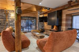 Χώρος καθιστικού στο Chalet - Les Fermes de Céline - Barcelonnette