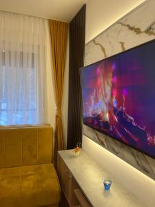 TV a/nebo společenská místnost v ubytování Studio Apartman ALIMRAN