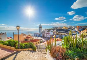 a view of a city with the ocean in the background at NG CANDELARIA - Tenerife in Candelaria