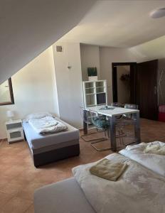 En eller flere senge i et værelse på Vinný sklípek s ubytováním + 12 billeder