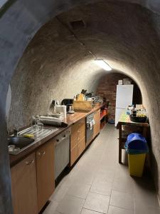 Køkken eller tekøkken på Vinný sklípek s ubytováním