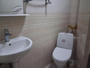 een badkamer met toilet en wastafel bij Галичанка Еліт SPA  +2 foto's