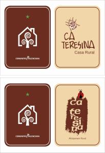 Een set van vier logo's voor een theebedrijf. bij CA TERESINA l RELAX RURAL in Montesa