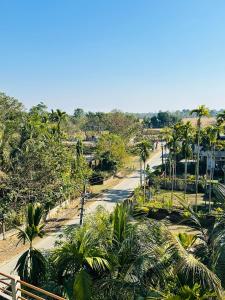 a view of a park with palm trees and a road at KARDOM Homes Moran in Morānha