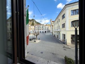 a view of a city street from a window at IL Postale in Castel di Sangro