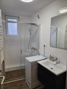 Et badeværelse på Apartment MiA