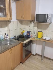 Kuchyň nebo kuchyňský kout v ubytování Aleks