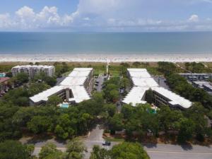 an aerial view of a building next to the beach at Seaside 190 in Hilton Head Island