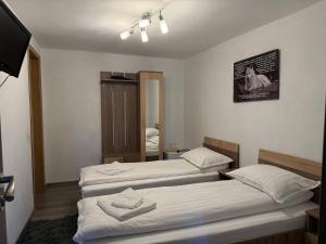 Giường trong phòng chung tại Casa Lupilor Transfăgărășan