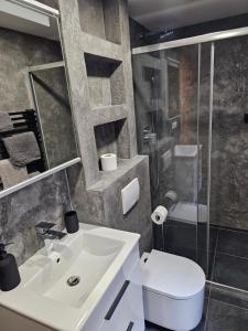 Et badeværelse på Ubytování Městská hora Beroun