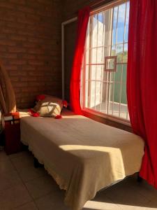 En eller flere senge i et værelse på Cabaña Villa María 3 5 3 5 0 8 5 9 0 6 + 8 billeder