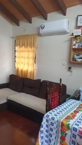 恩卡纳西翁Wandy's place的带沙发和窗户的客厅