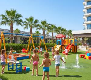 un gruppo di bambini che giocano in un parco giochi di Takes Antalya Luxury Hotel a Antalya (Adalia)