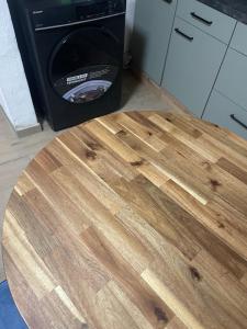 Kuchyň nebo kuchyňský kout v ubytování Maisonette am Burg