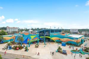 een pretpark met een achtbaan bij Sea Pointe 2BR Condo Oceanview, Views, Large Condo in Myrtle Beach