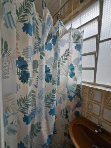 Et badeværelse på Descanso para viajantes