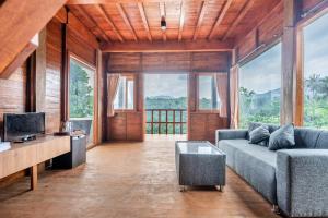 Posezení v ubytování Ngetis Sidemen Villa & Retreat