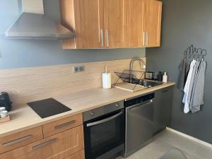 Kuchyň nebo kuchyňský kout v ubytování Schlof'zheim + 14 fotografií