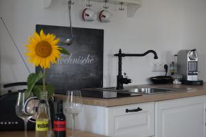 Η κουζίνα ή μικρή κουζίνα στο Appartement Traunseeferien