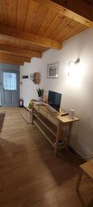 an office with a desk with a laptop on it at Casa Vacanza OXILIA in Domodossola