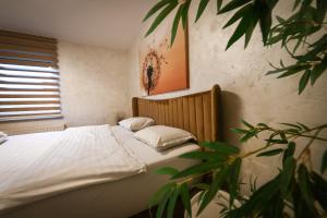 En eller flere senge i et værelse på Apartments in Villa Olimp