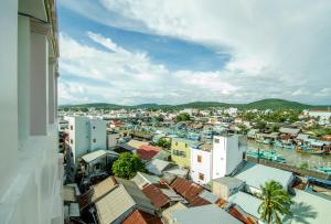 a view of a city from a building at Kim Hồng Anh Guest House in Phu Quoc
