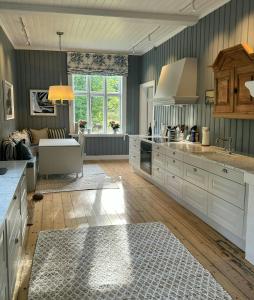 Køkken eller tekøkken på Charming Swiss-Style Cabin On Hankø