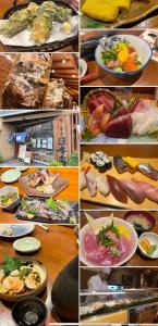 a collage of pictures of different types of food at Alia House 旅館 in Tokyo
