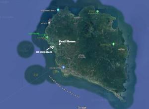 une carte de l'île des héros de la peste dans l'établissement Feel Home, à Hinkong