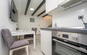 Nhà bếp/bếp nhỏ tại Luxurious Apartment In Biograd With Wifi