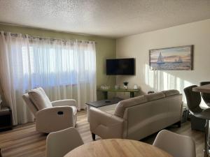 Et tv og/eller underholdning på Beach Lake Michigan King Bed Pet Friendly