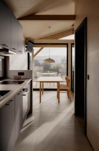 Nhà bếp/bếp nhỏ tại Hüttenchalets Rhön