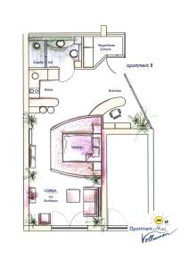 ein Grundriss eines Hauses in der Unterkunft Vollumen Business-Juniorsuite in Redwitz an der Rodach