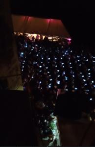an overhead view of a computer keyboard at night at Ruby's Gem Corfu in Corfu Town