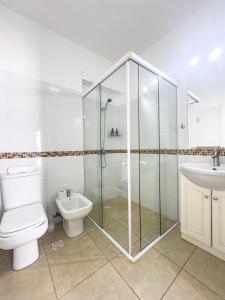 Koupelna v ubytování Hotel Mar y Arte Piriapolis