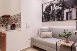 Kuchyň nebo kuchyňský kout v ubytování Ganem Suites Cartagena