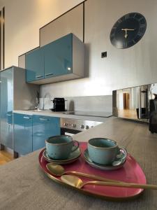 Kuchyň nebo kuchyňský kout v ubytování Breathtaking Residence Naschmarkt