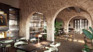 En restaurant eller et andet spisested på Fattoria di Vegi