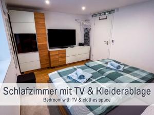 TV a/nebo společenská místnost v ubytování FeWo-Riegel Illertissen - Allgäu nah an A7 & Legoland, WLAN, Küche & Parkplatz direkt am Haus