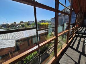 En balkon eller terrasse på Cabañas Friburgo