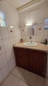 Koupelna v ubytování La Chambre d'Hôte du Bon Logis du Carbet