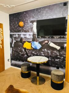 TV a/nebo společenská místnost v ubytování CASA Salzburg