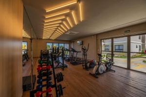 Fitness centrum a/nebo fitness zařízení v ubytování Viva com Conforto e Clima de Resort - Pé na areia