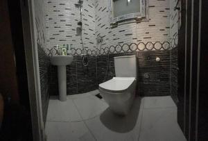 a bathroom with a toilet and a sink at Egypt Love in Al Badrashayn