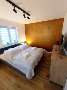 Postel nebo postele na pokoji v ubytování Apartament Chyża