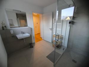 SeeZeitApartments Whg 30 في ليمبروتش: حمام مع حوض ودش +8 صور