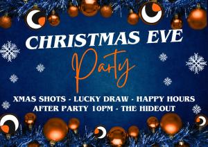 胡志明市Base Backpackers的圣诞前夜派对的标志牌，上面画着圣诞树